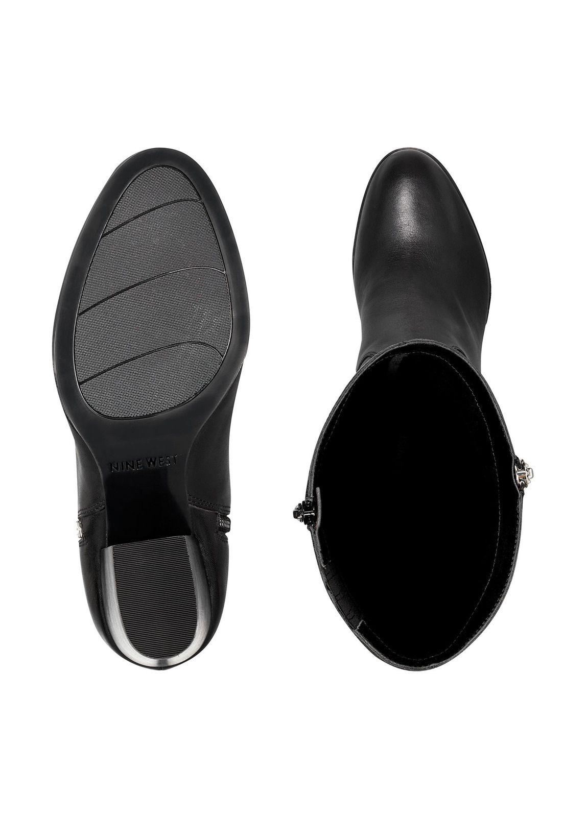 Bota Cuero Natty Negro Mujer-4