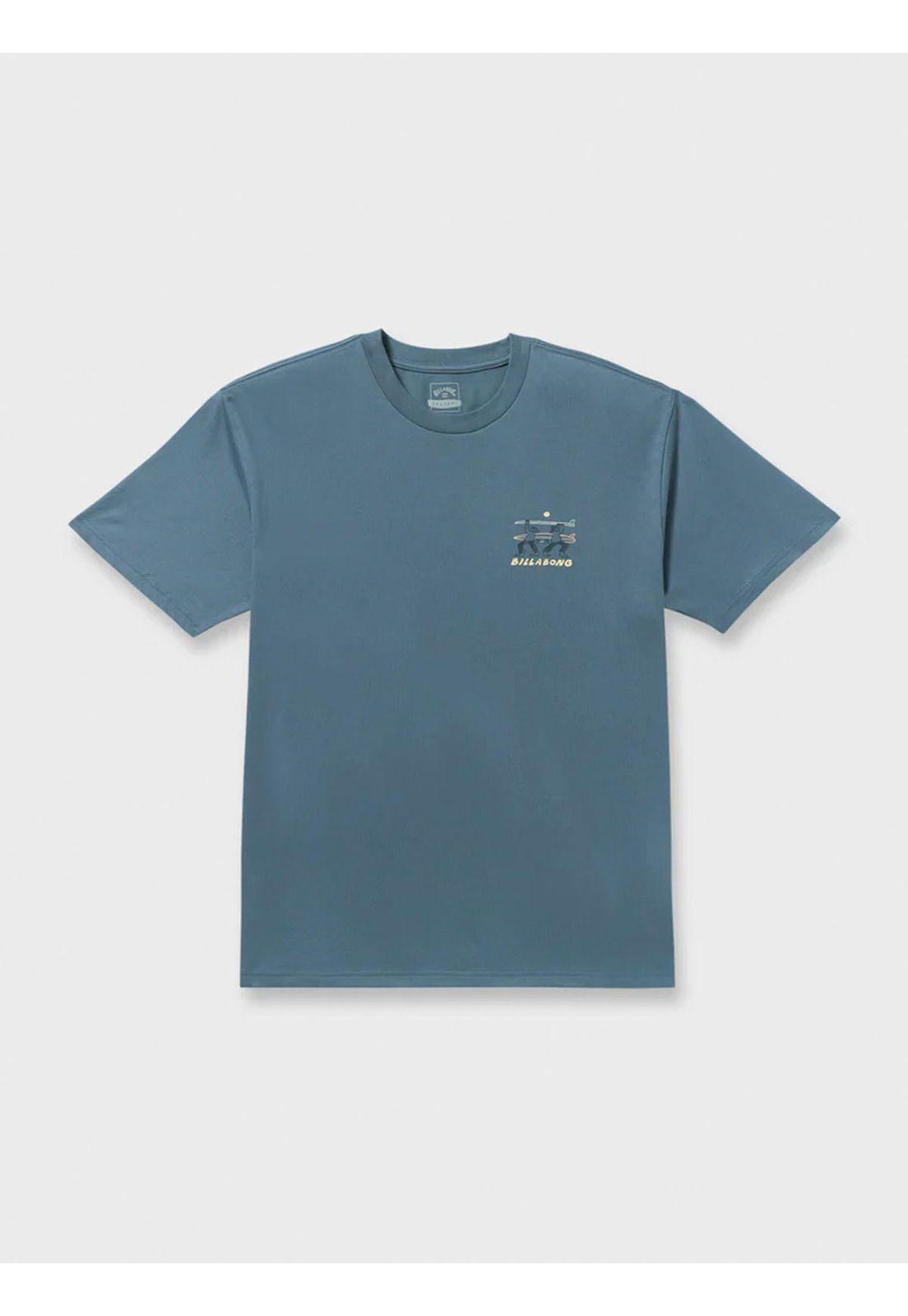 Polera M/C Hombre Split The Peak Celeste-0