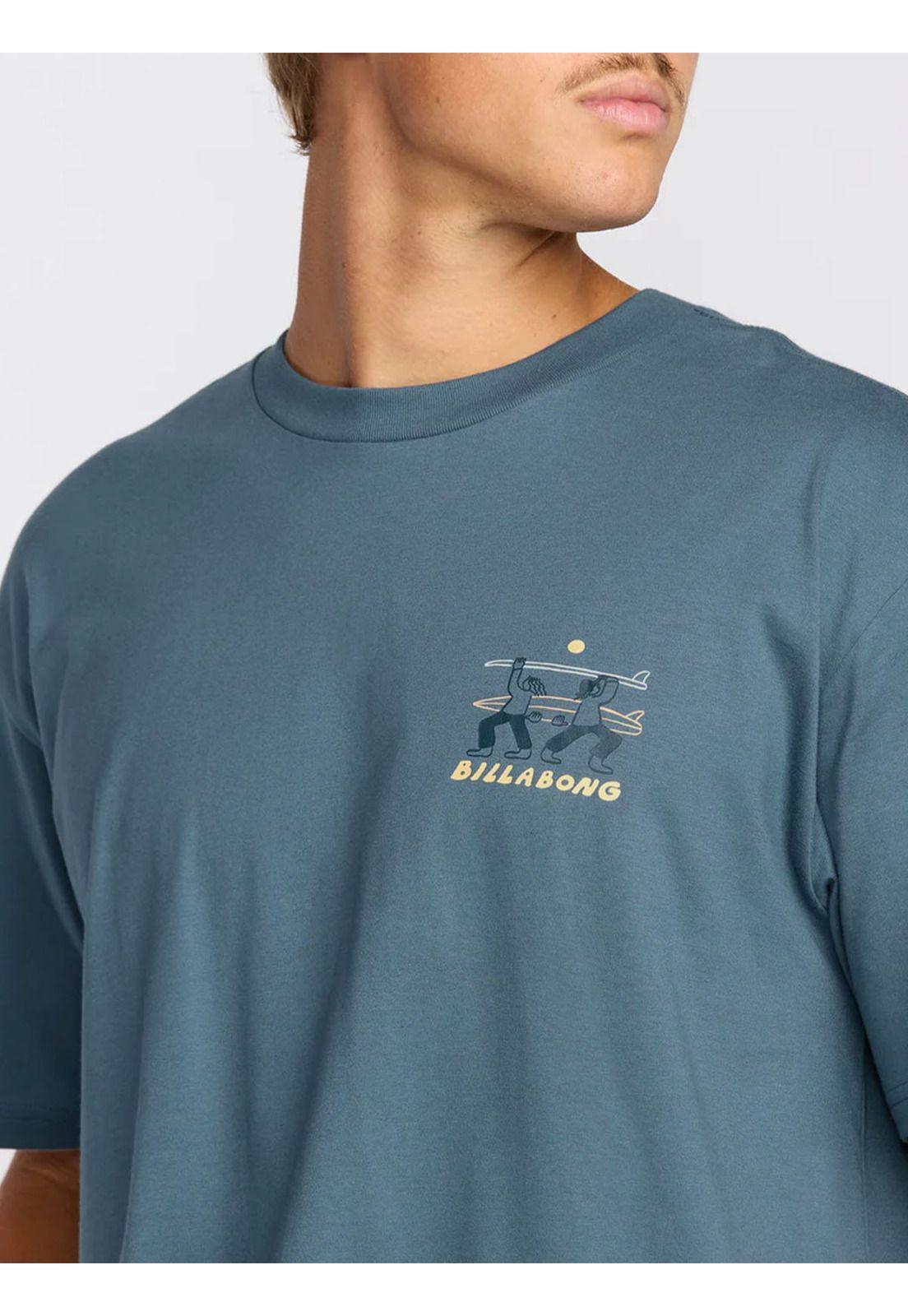 Polera M/C Hombre Split The Peak Celeste-3