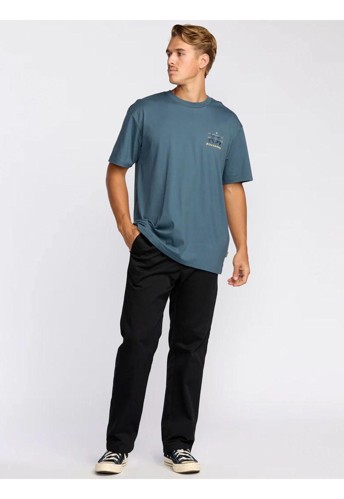 Polera M/C Hombre Split The Peak Celeste-4