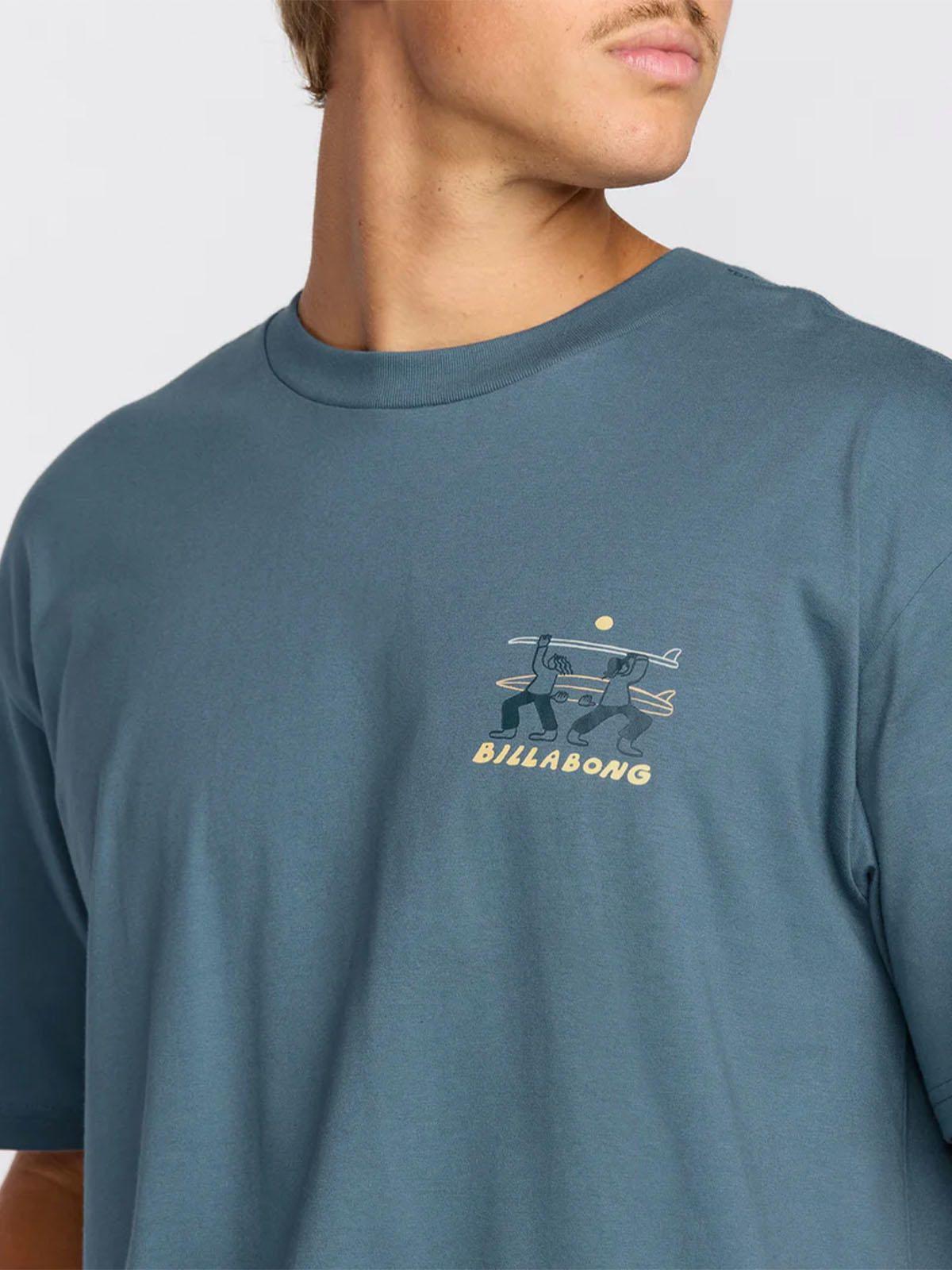 Polera M/C Hombre Split The Peak Celeste-3