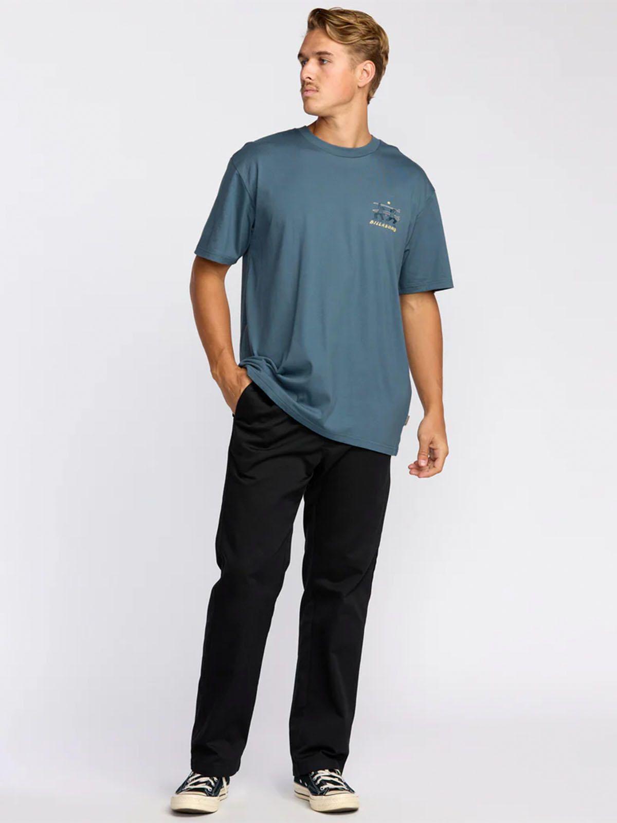 Polera M/C Hombre Split The Peak Celeste-4
