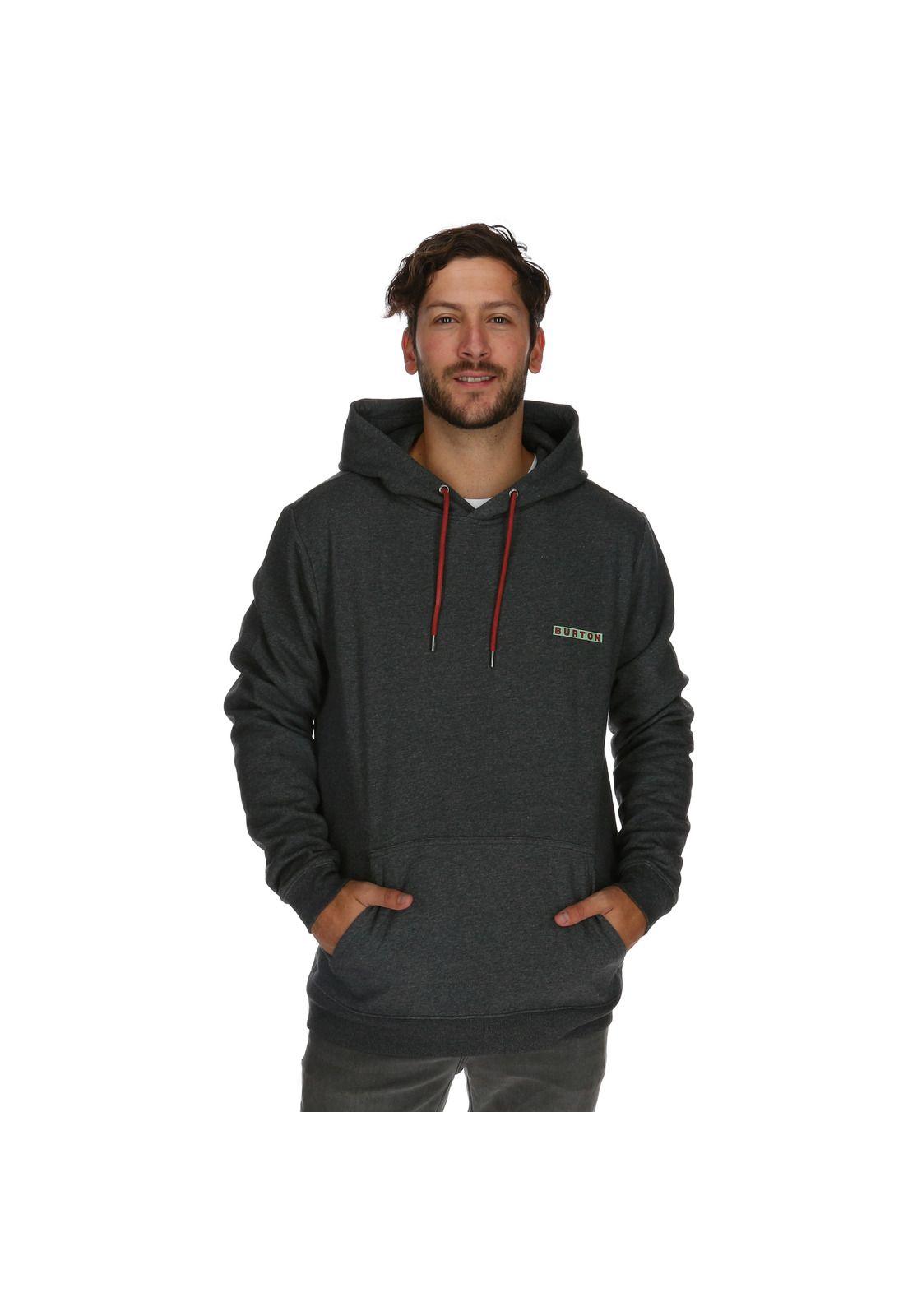 Poleron Tracker Hombre Gris Oscuro Burton-0