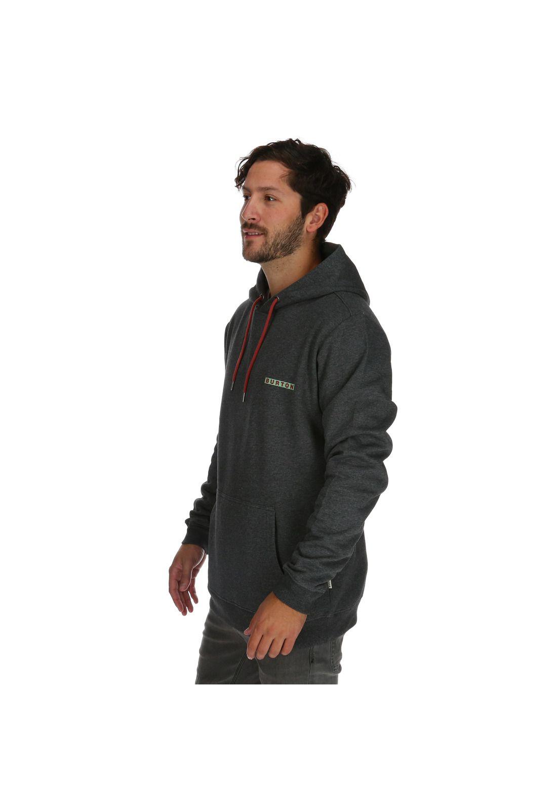 Poleron Tracker Hombre Gris Oscuro Burton-1