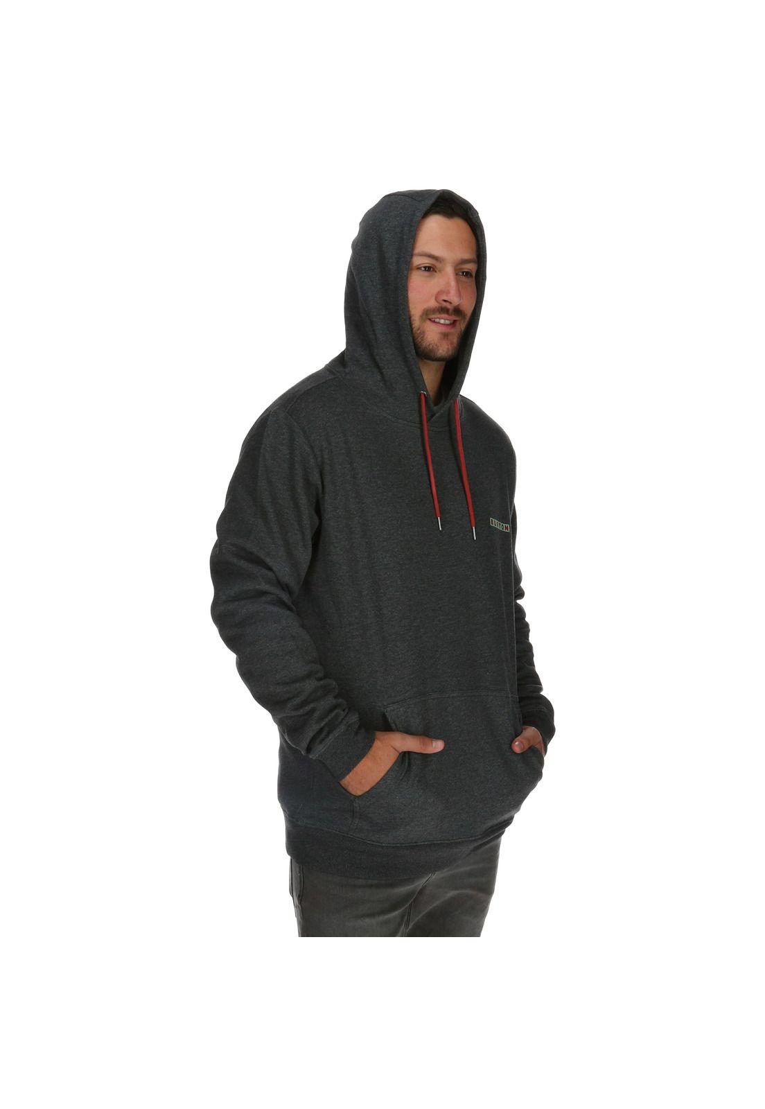 Poleron Tracker Hombre Gris Oscuro Burton-3