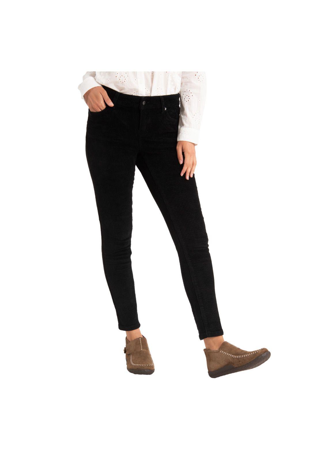Pantalón Mujer Rosa Negro-0