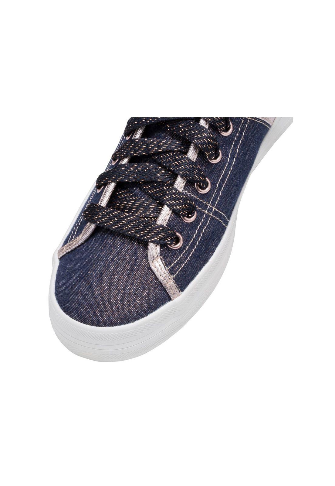 Zapatilla Kickstart Jeans Urbana Azul marino y Dorado-2