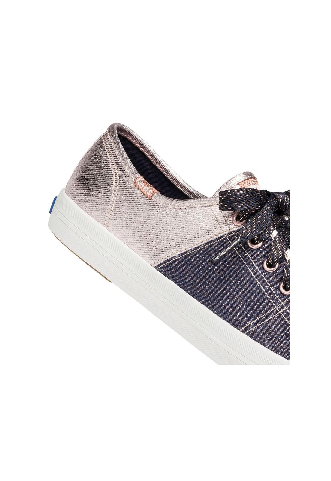 Zapatilla Kickstart Jeans Urbana Azul marino y Dorado-3