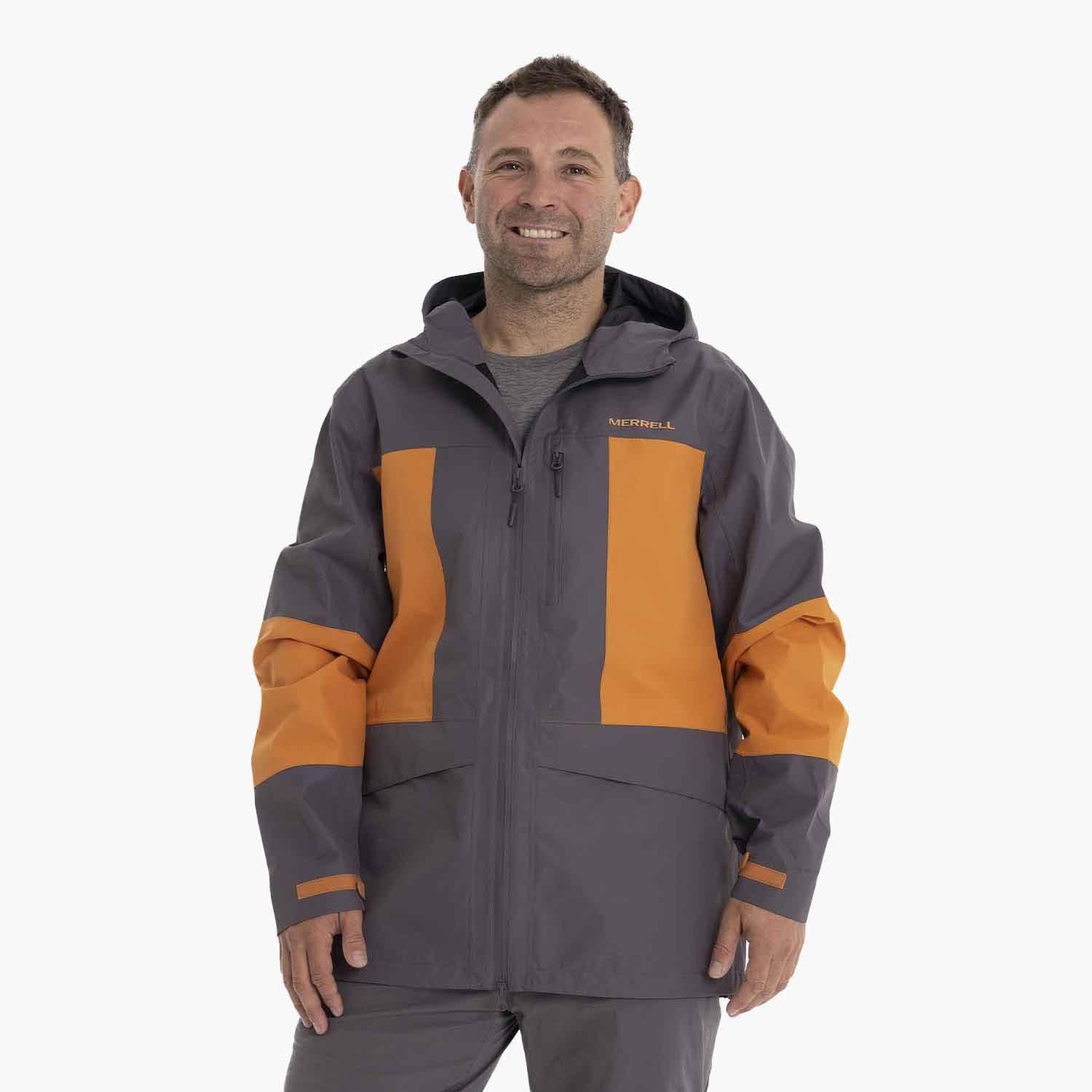 Impermeable Hombre Bravo Hard Shell Gris Merrell-0