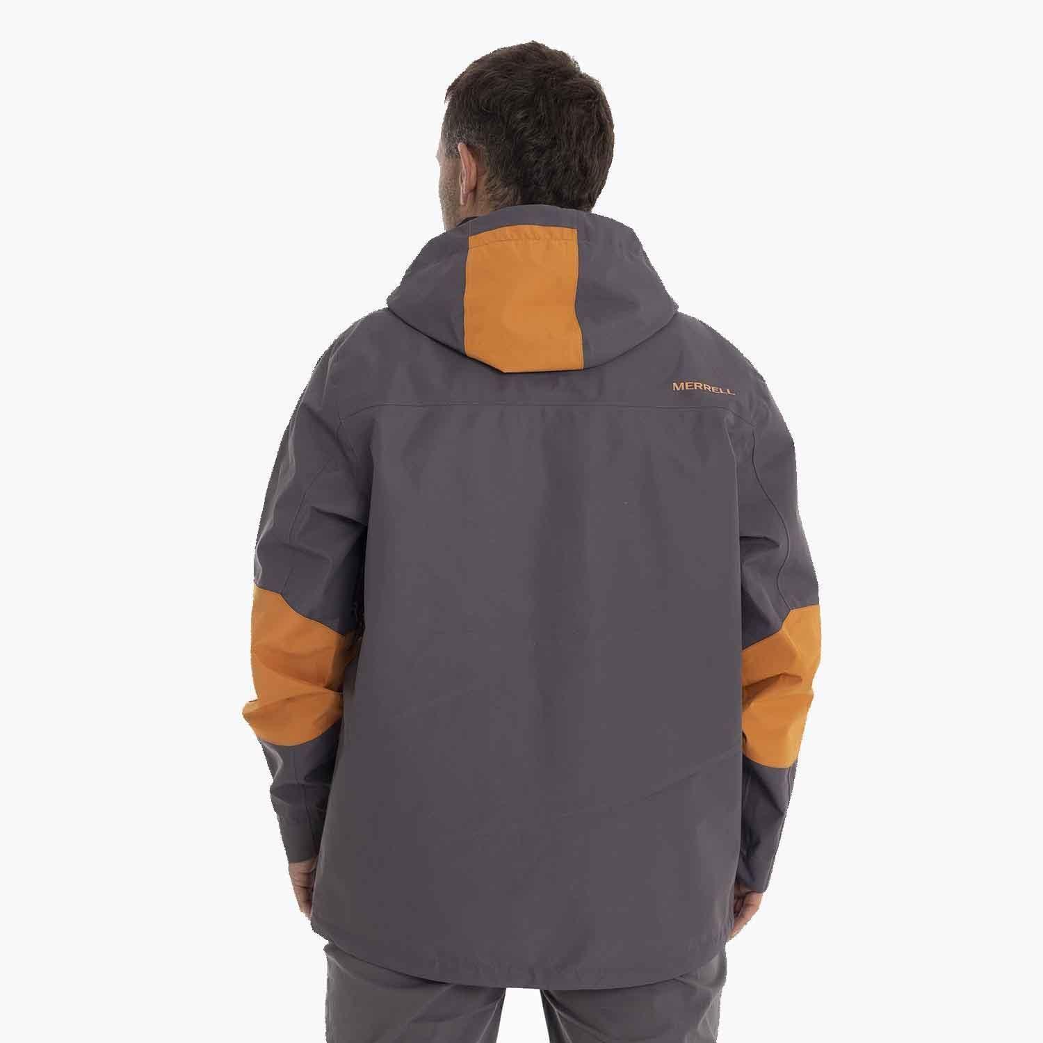 Impermeable Hombre Bravo Hard Shell Gris Merrell-3