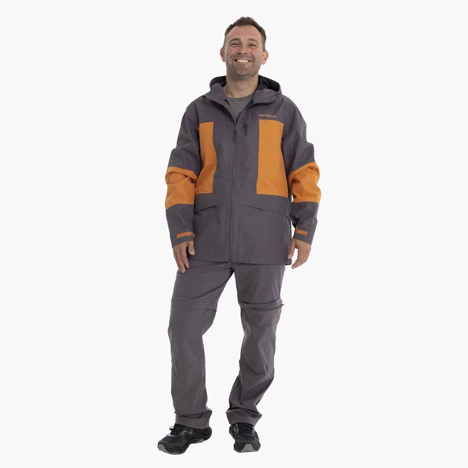 Impermeable Hombre Bravo Hard Shell Gris Merrell-4