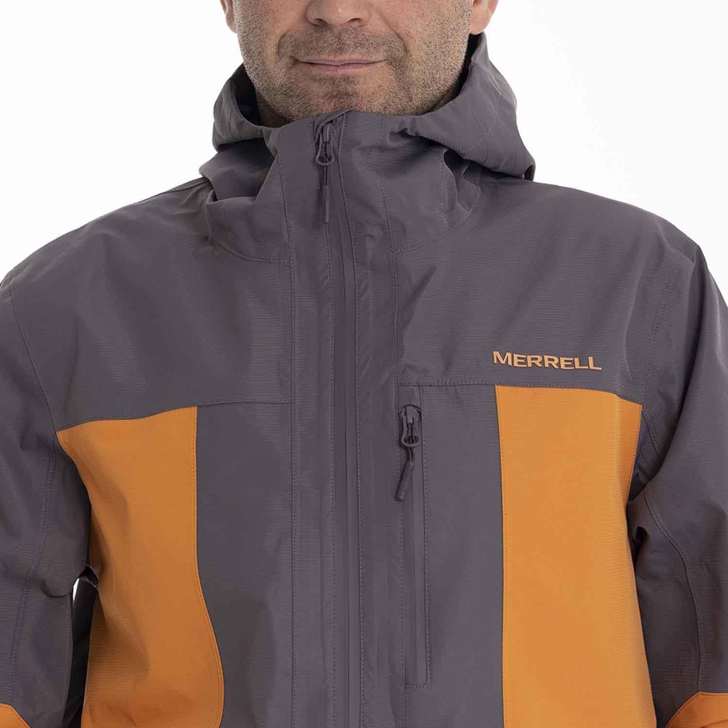 Impermeable Hombre Bravo Hard Shell Gris Merrell-5