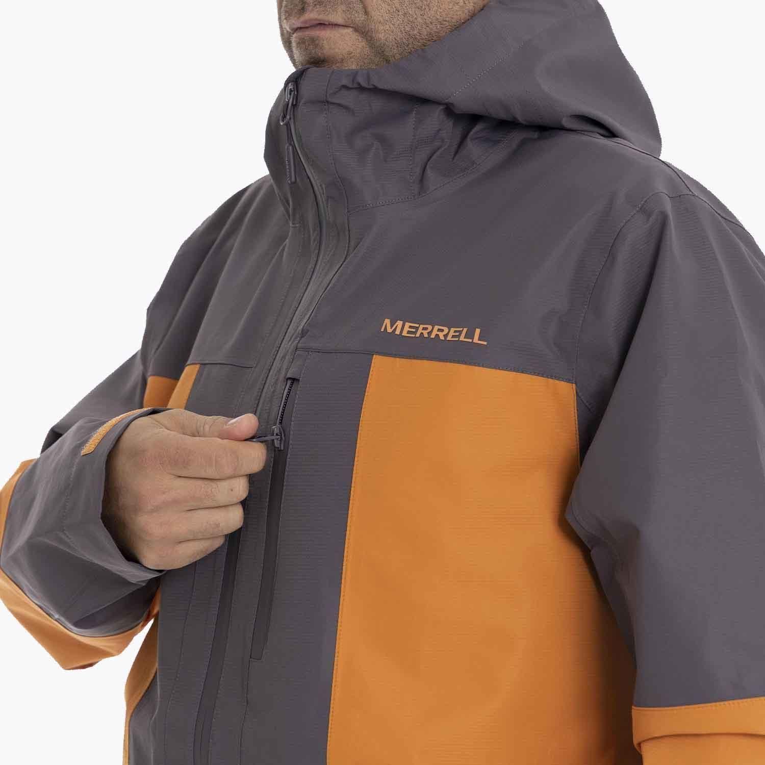 Impermeable Hombre Bravo Hard Shell Gris Merrell-6
