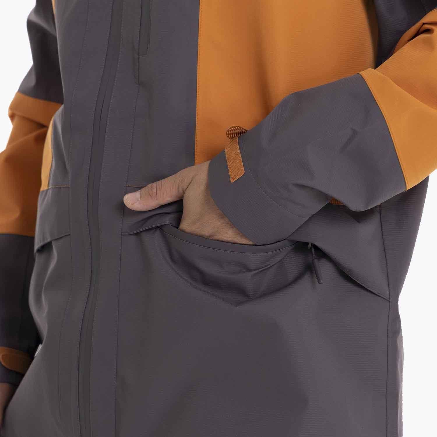 Impermeable Hombre Bravo Hard Shell Gris Merrell-7