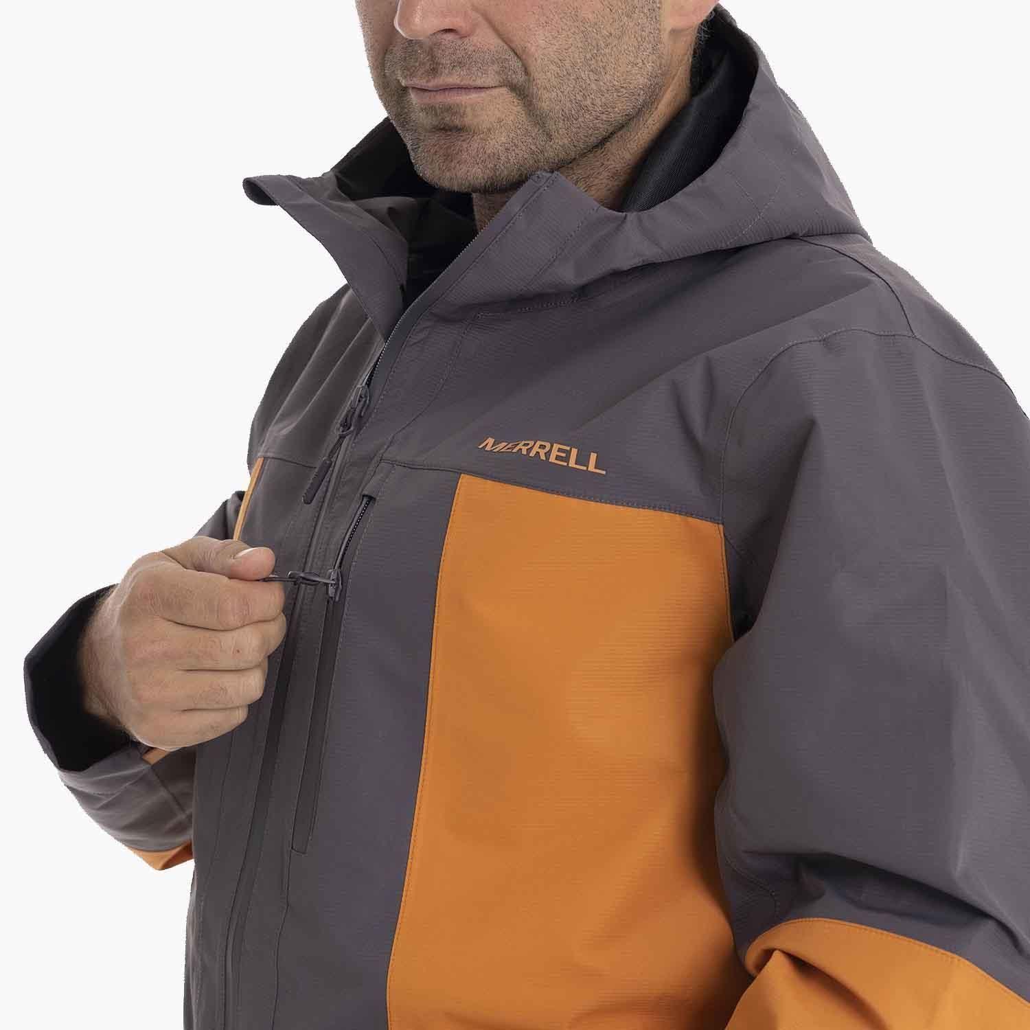 Impermeable Hombre Bravo Hard Shell Gris Merrell-9