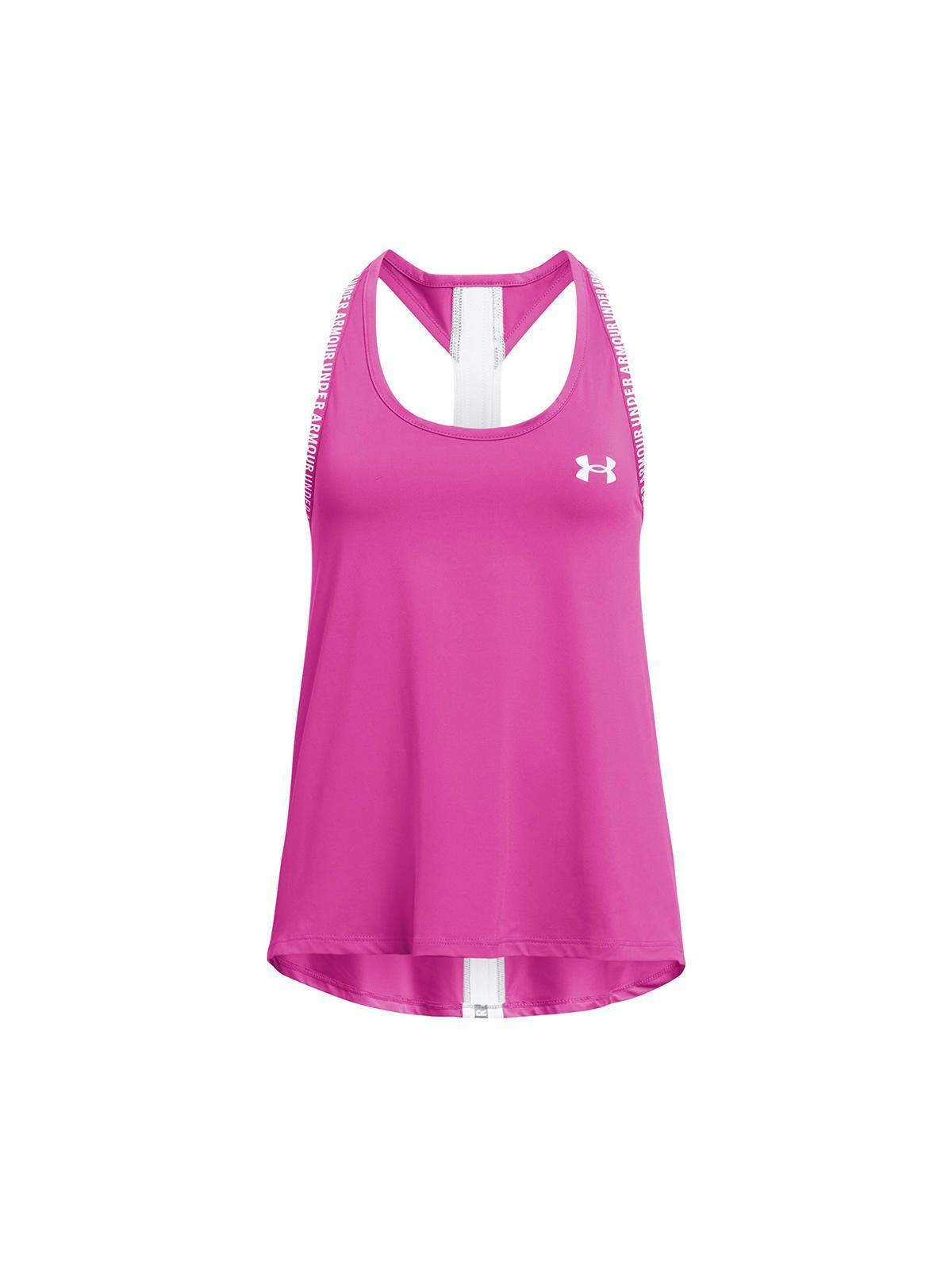 Polera Sin Mangas UA Knockout Niña Rosado-0