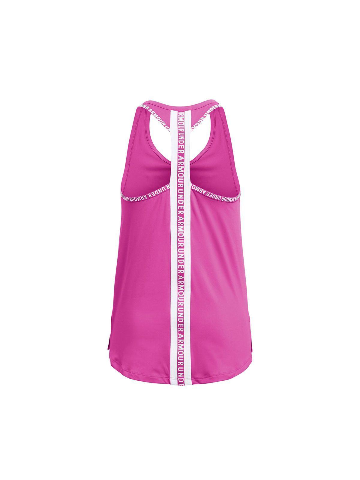 Polera Sin Mangas UA Knockout Niña Rosado-1