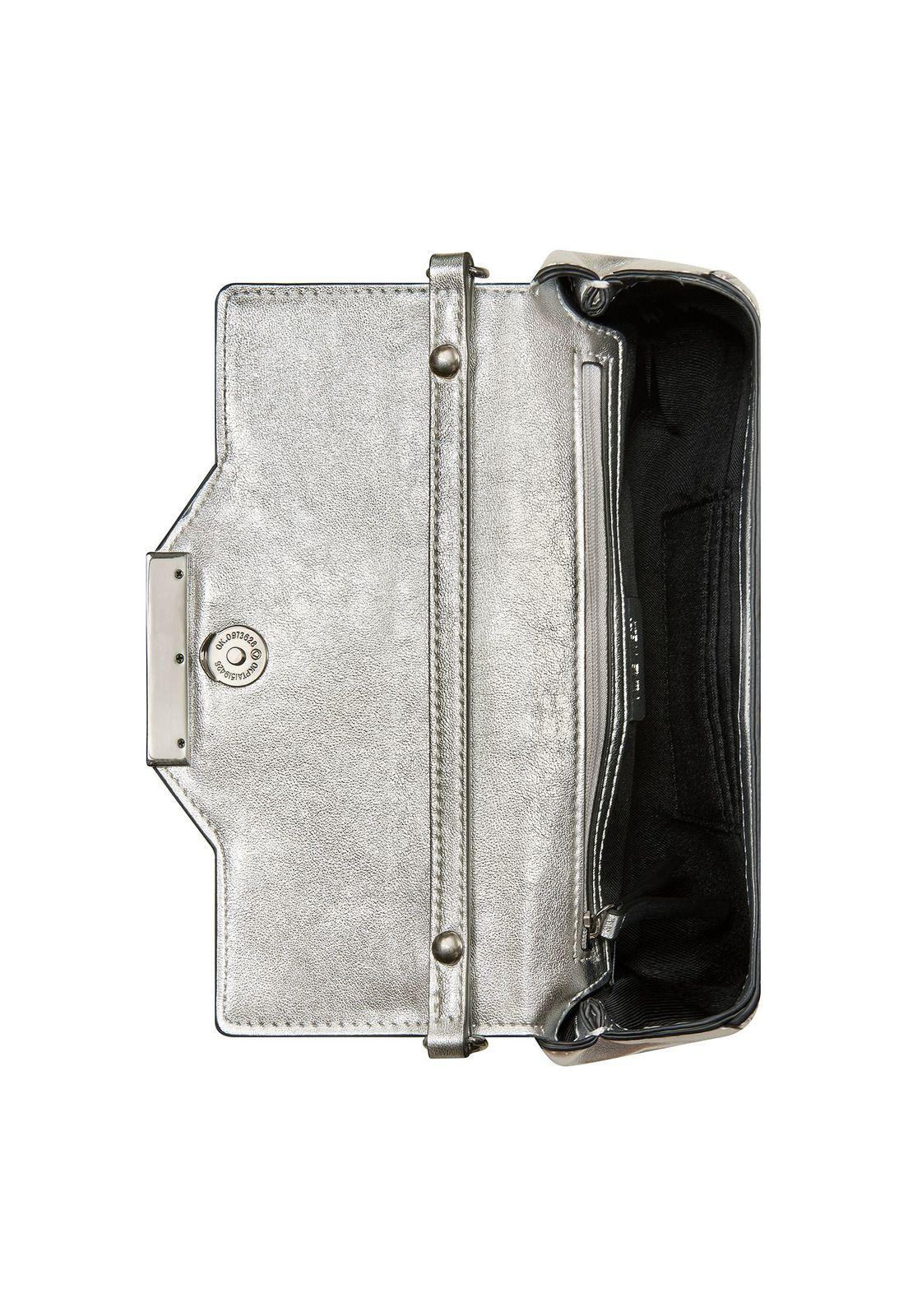 Cartera Isla Clutch Plateada-3