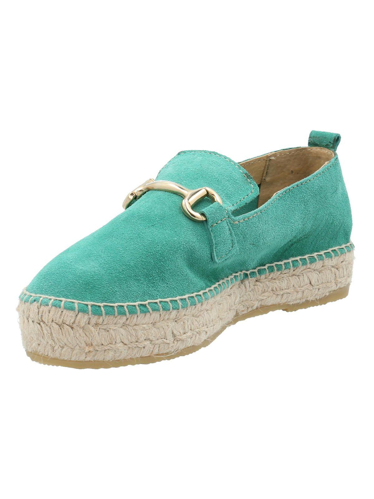 Alpargata Cuero Mujer Areca Verde -3