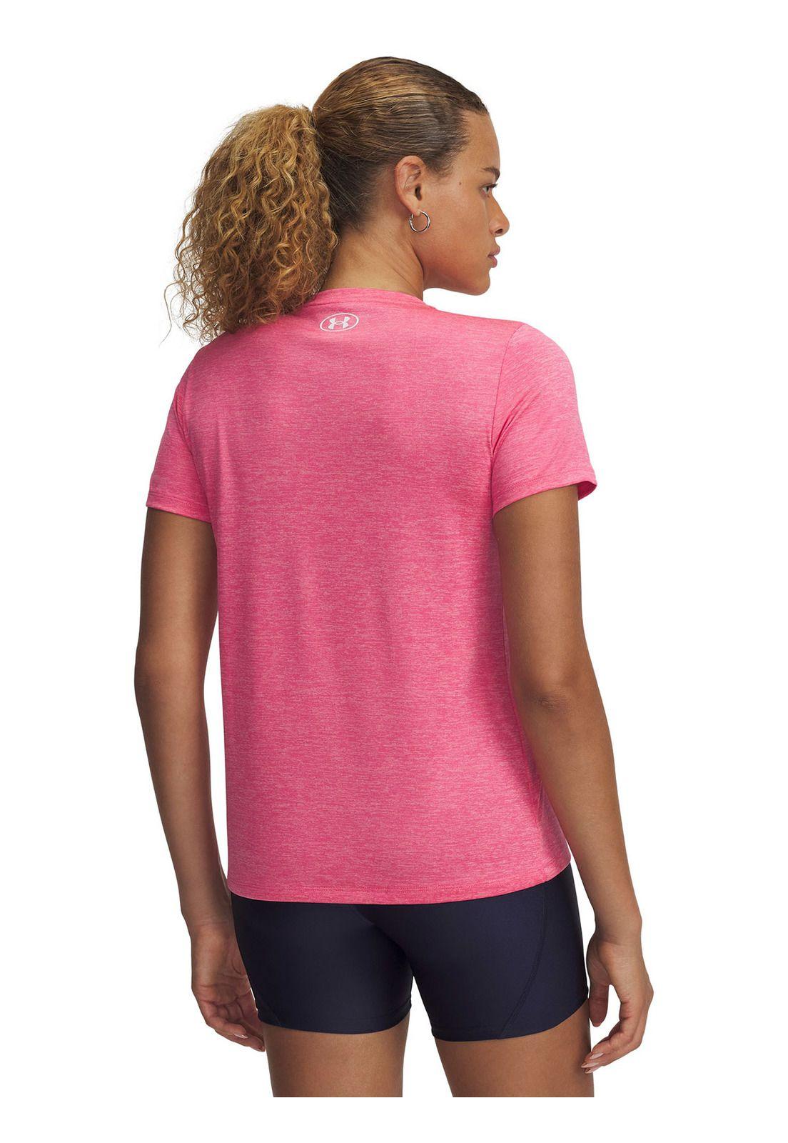 Polera Manga Corta Tech Twist Mujer Rosa-1