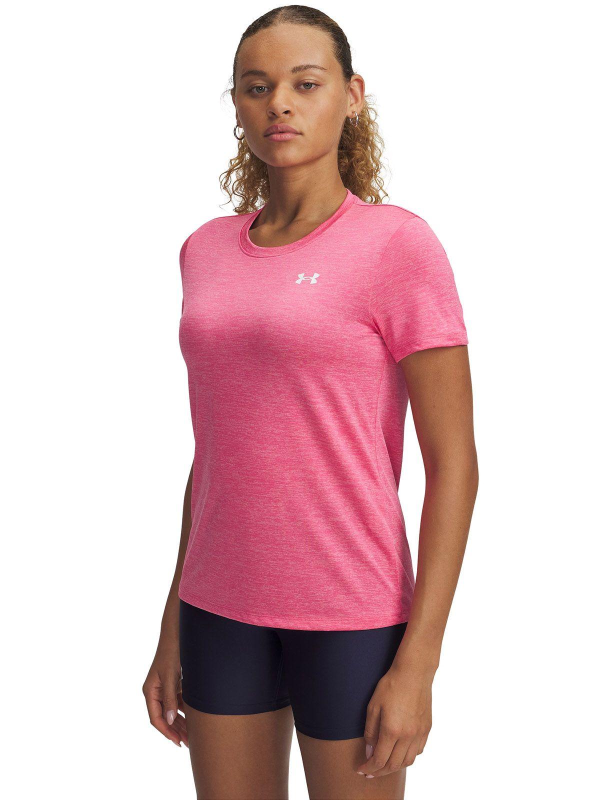 Polera Manga Corta Tech Twist Mujer Rosa-0