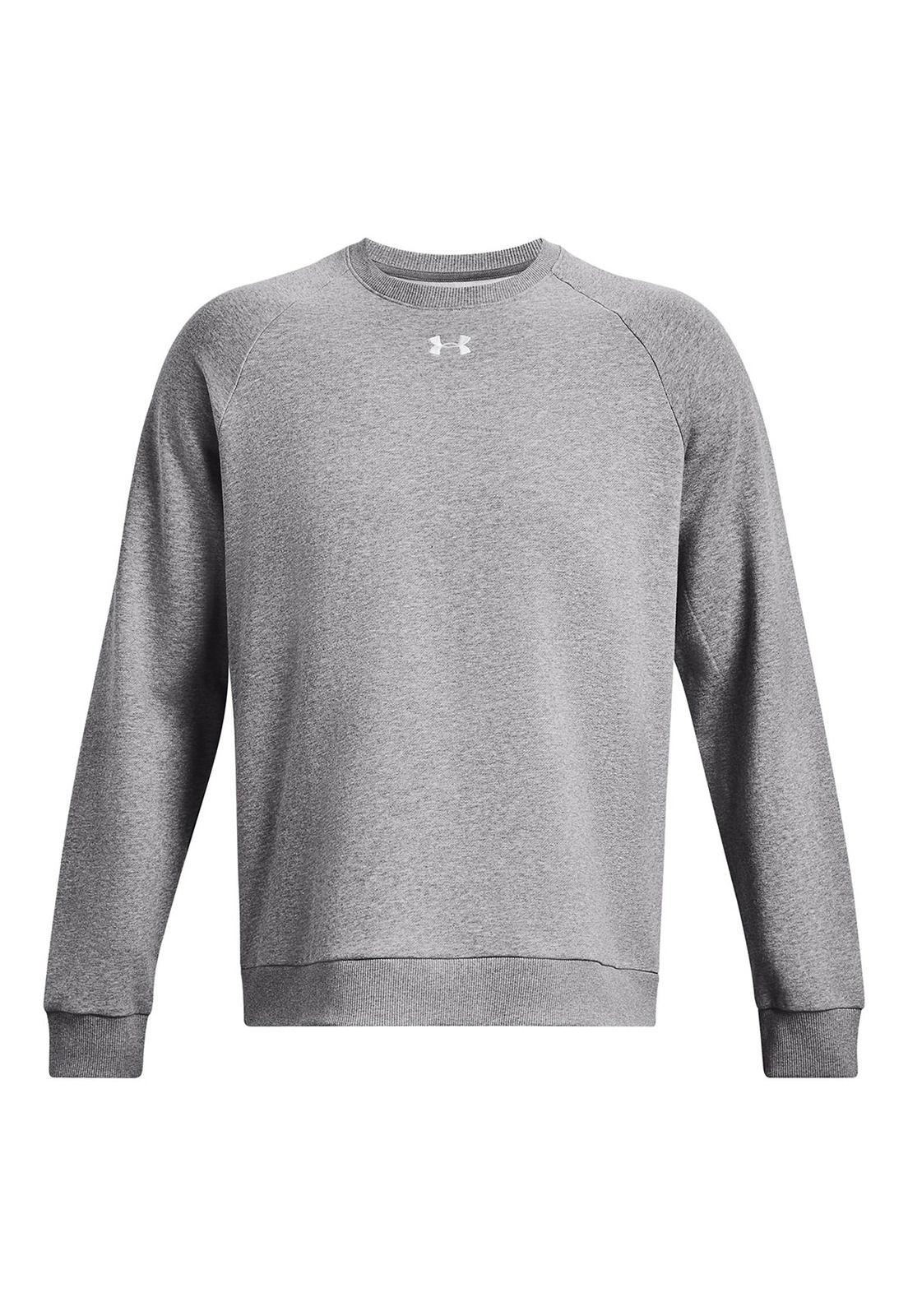 Polerón UA Rival Fleece Crew Hombre Gris-0