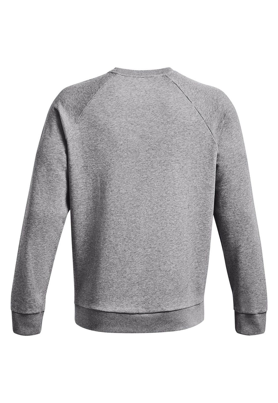Polerón UA Rival Fleece Crew Hombre Gris-1