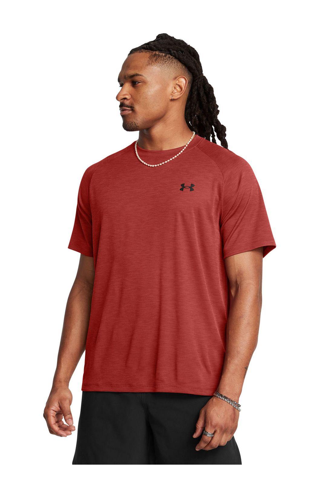 Polera manga corta Tech hombre Naranjo-3