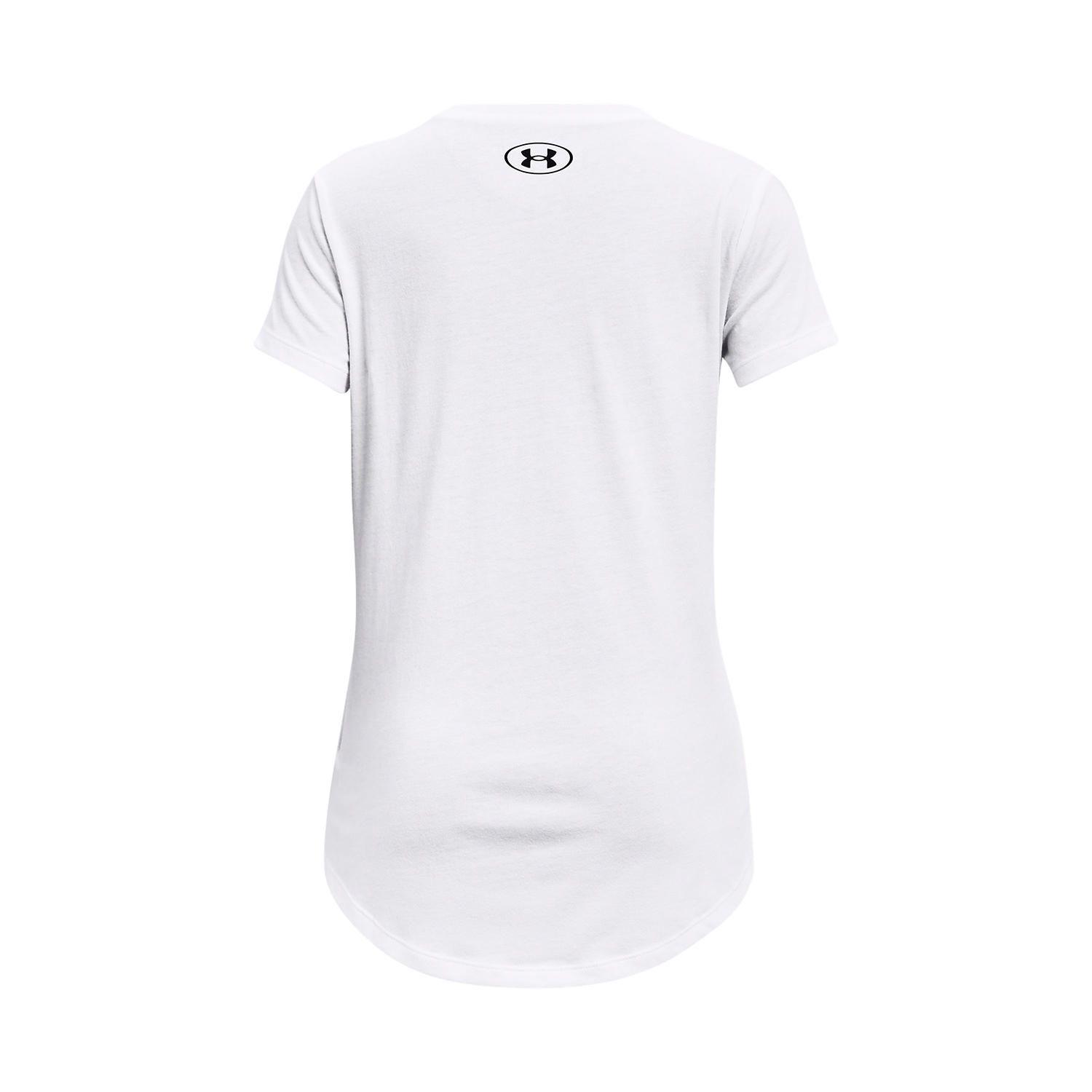 Polera manga corta UA para niña Blanco-1