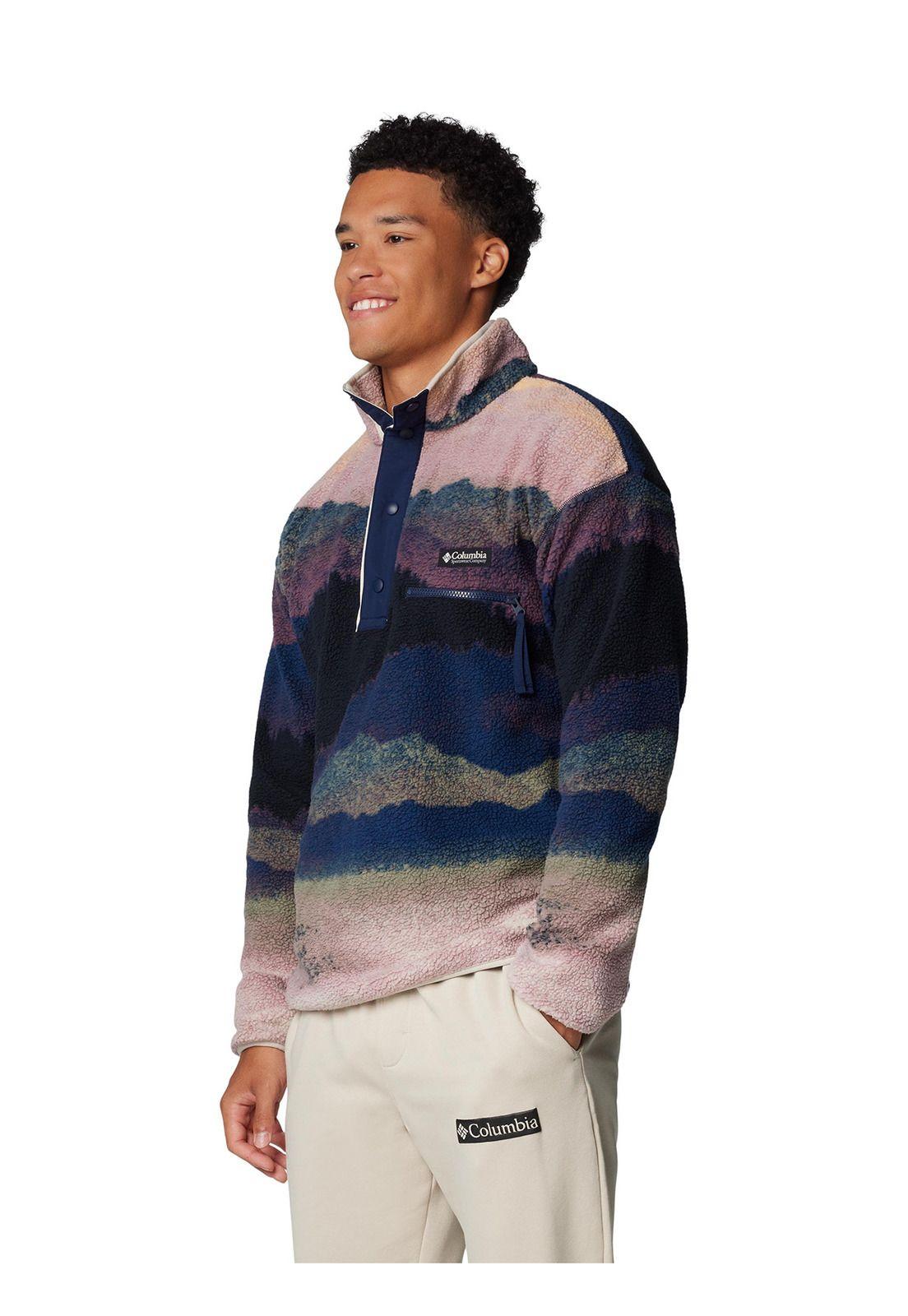 Polar Hombre Helvetia Snap Fleece Azul-1