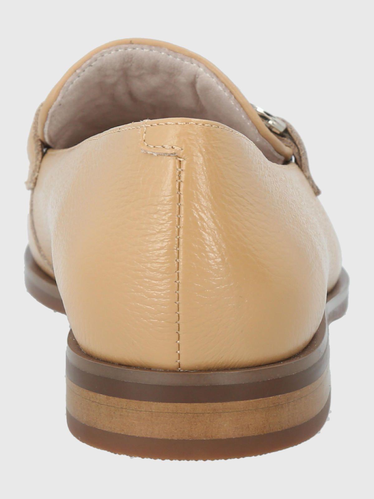 Mocasín Cuero Café Claro Mujer Ambires -5