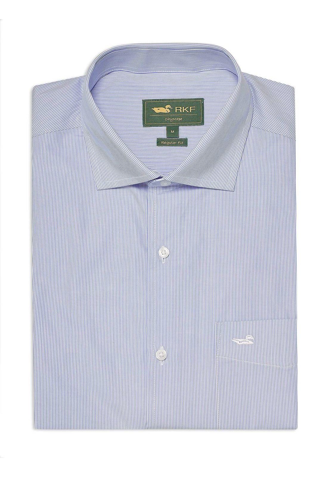 Camisa Cuello Italiano Hombre Easylife Celeste-0