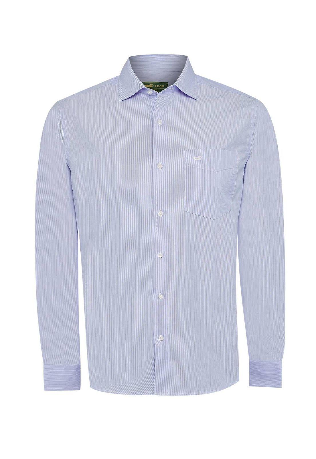 Camisa Cuello Italiano Hombre Easylife Celeste-1