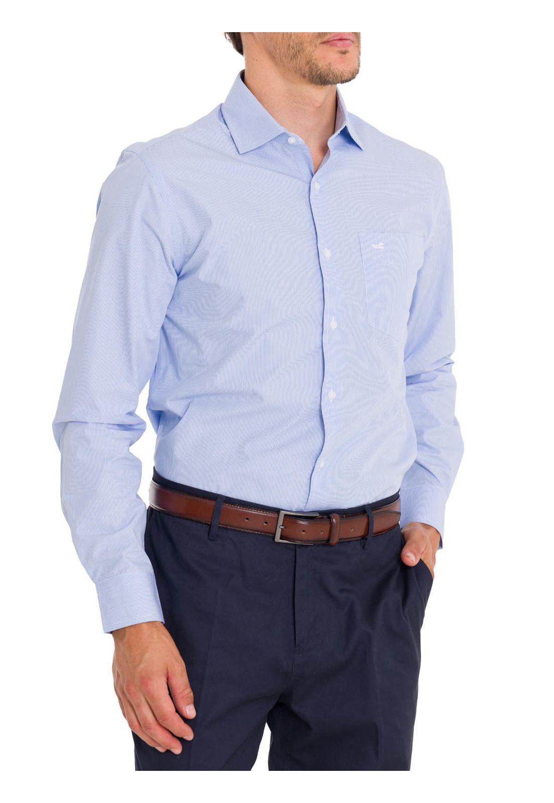 Camisa Cuello Italiano Hombre Easylife Celeste-7