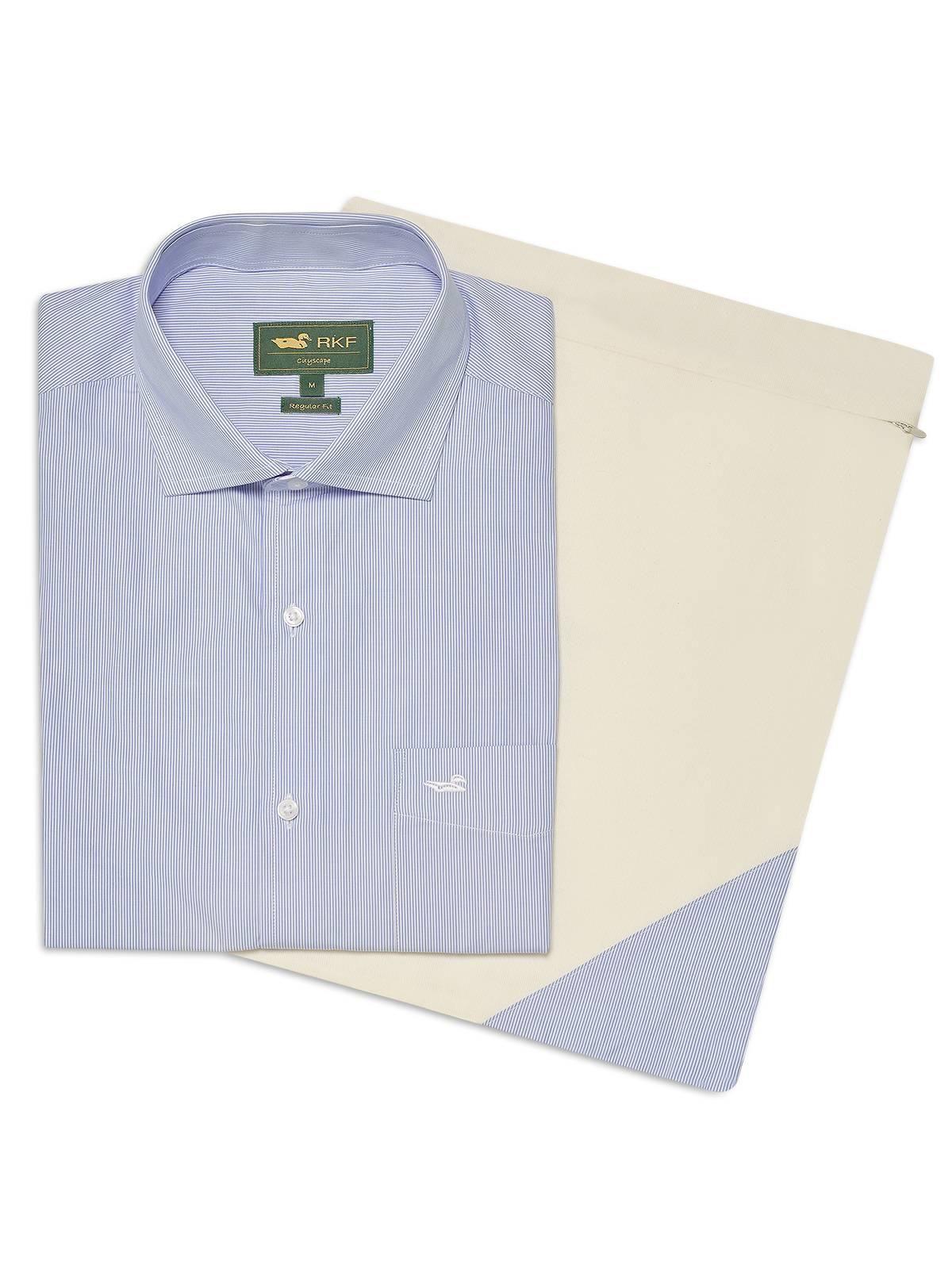 Camisa Cuello Italiano Hombre Easylife Celeste-5