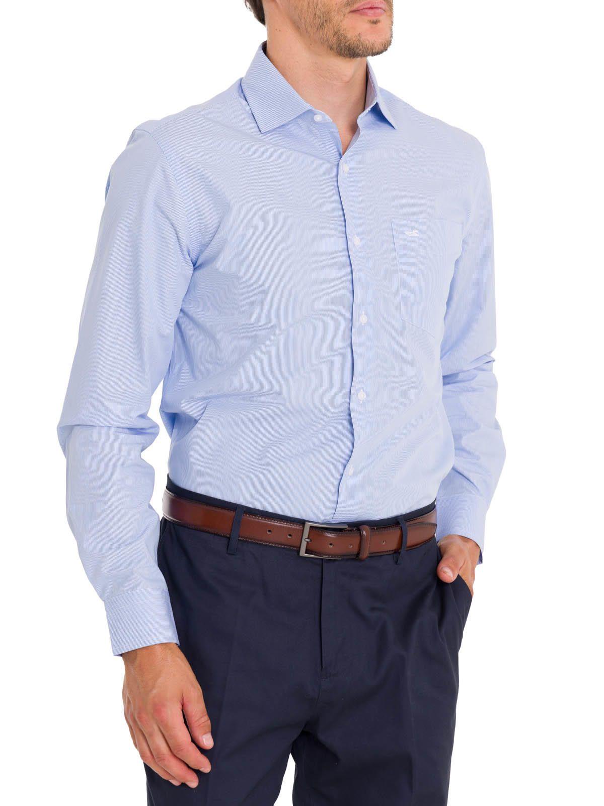 Camisa Cuello Italiano Hombre Easylife Celeste-7