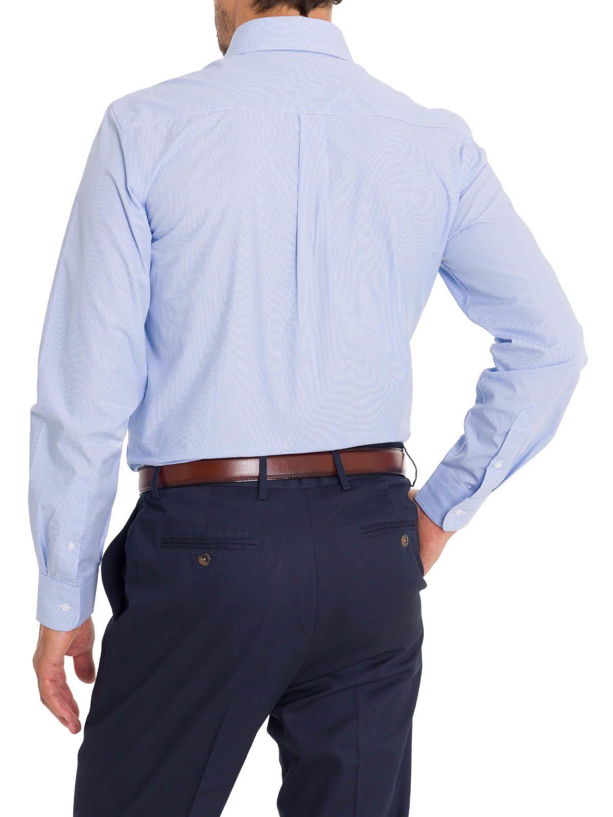 Camisa Cuello Italiano Hombre Easylife Celeste-8