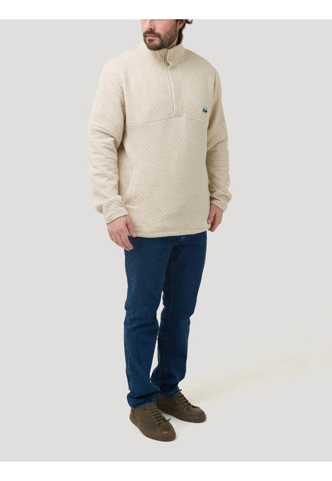 Polerón Algodón Orgánico Hombre Haze Beige-8