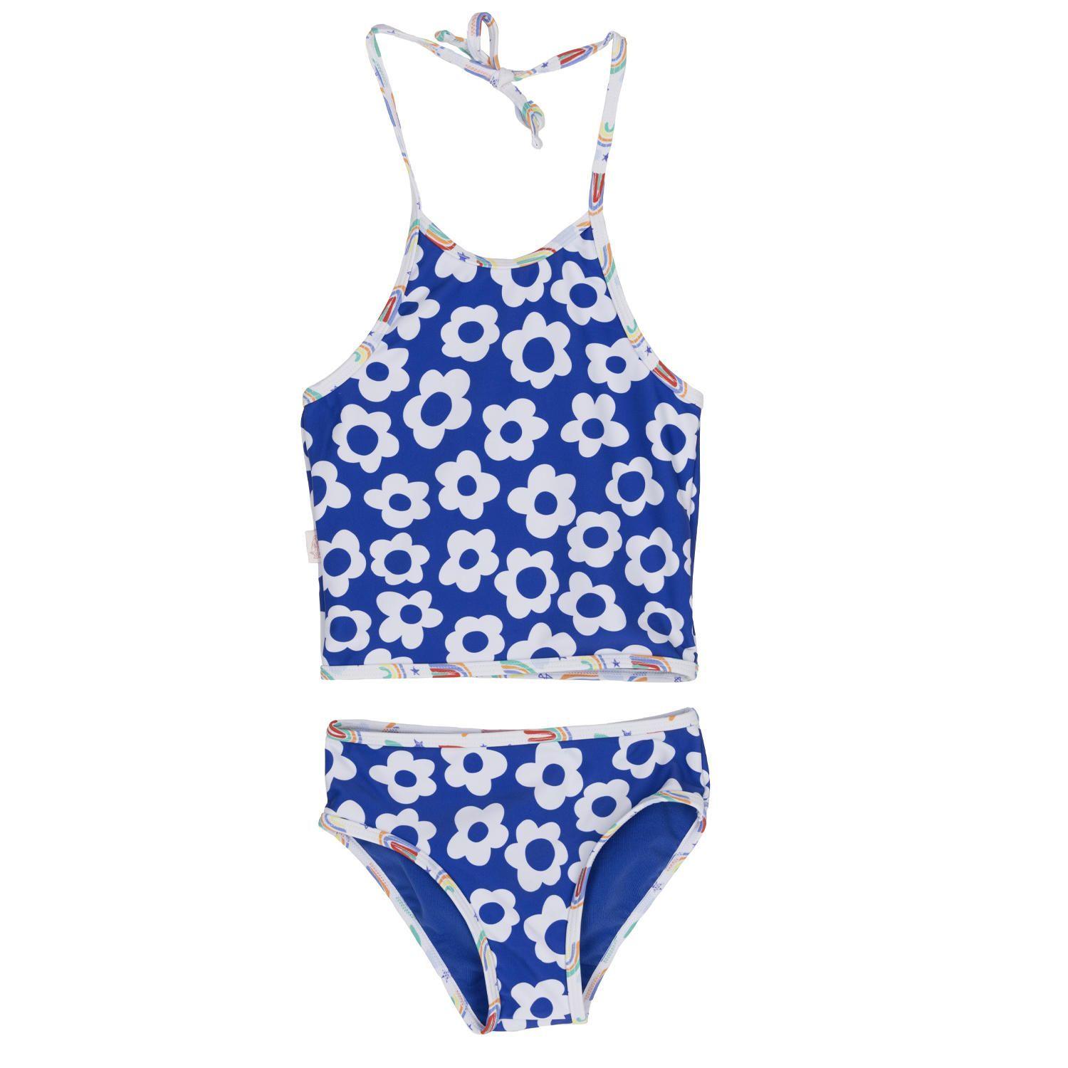Traje De Baño Niña Flower (4-16) Azul-0