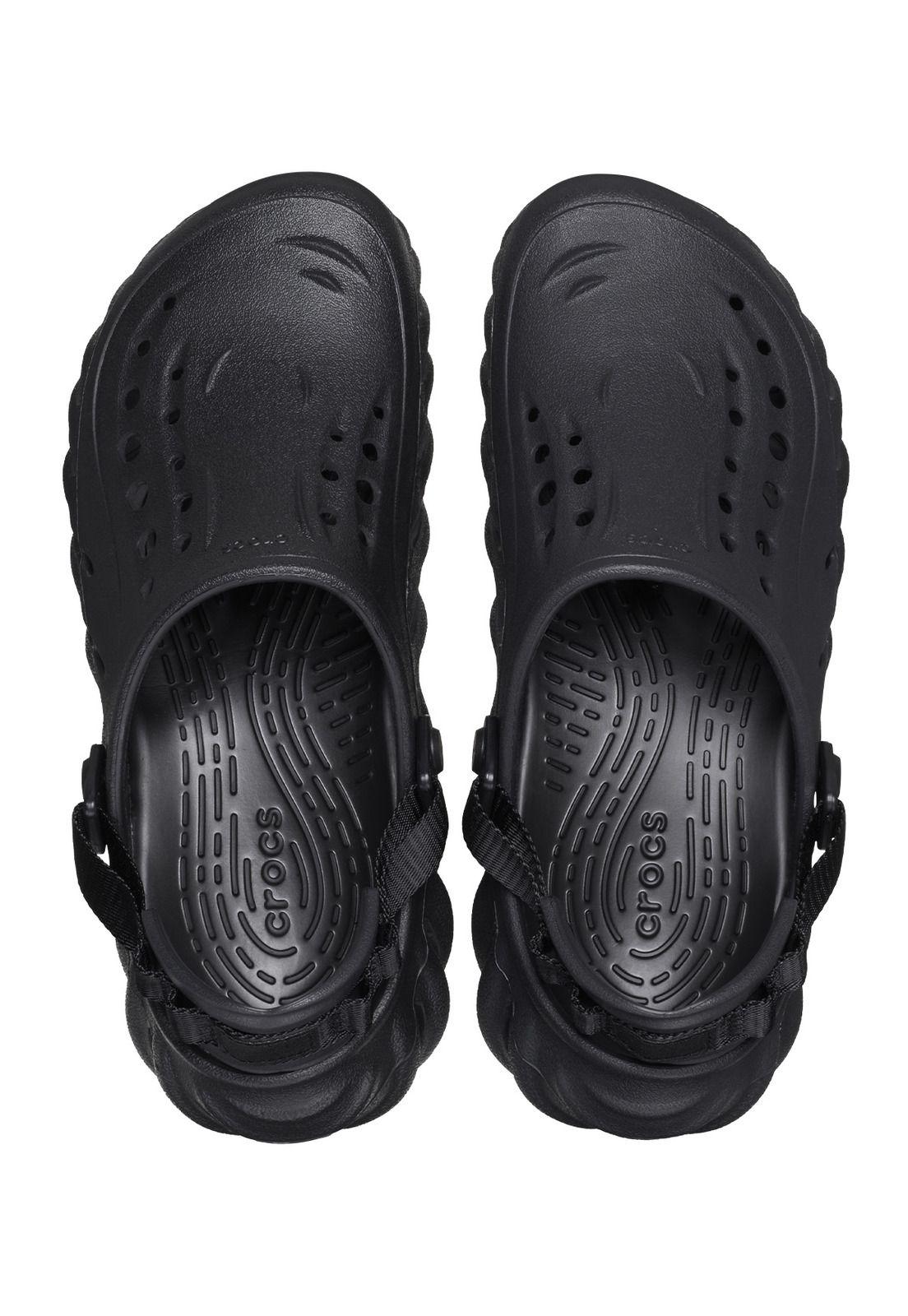 Zueco Crocs Hombre Echo Clog Negro-4