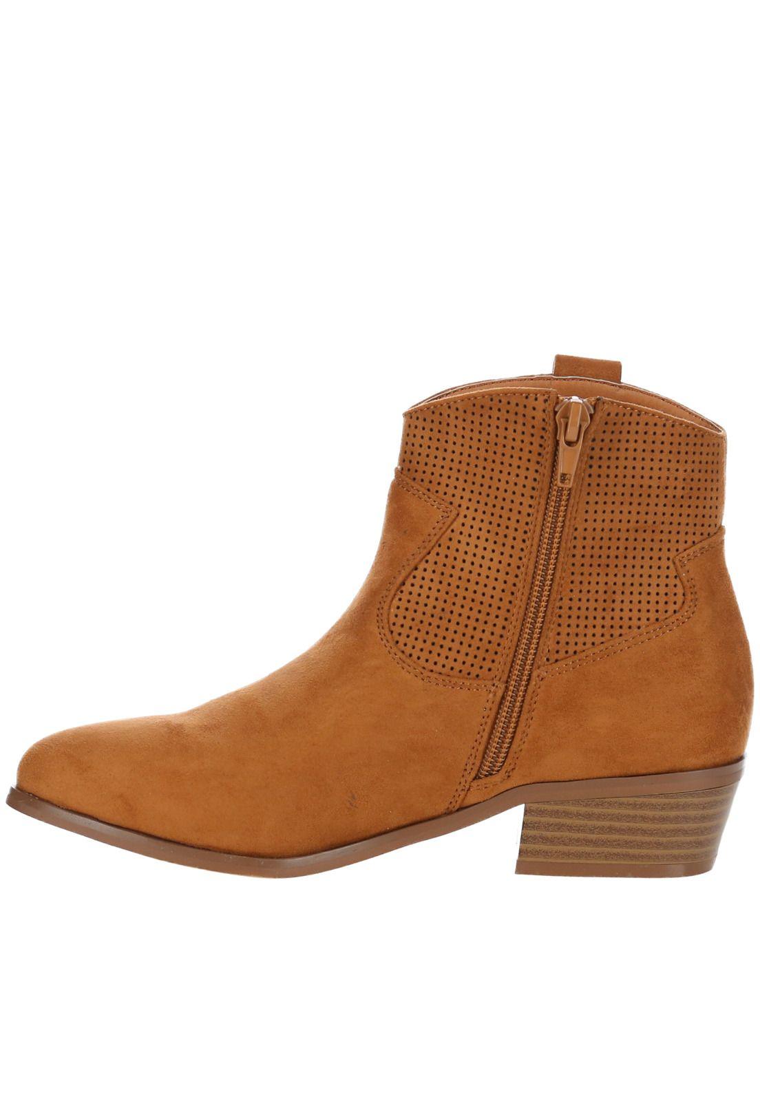 Botín Mujer Figaro Camel-4