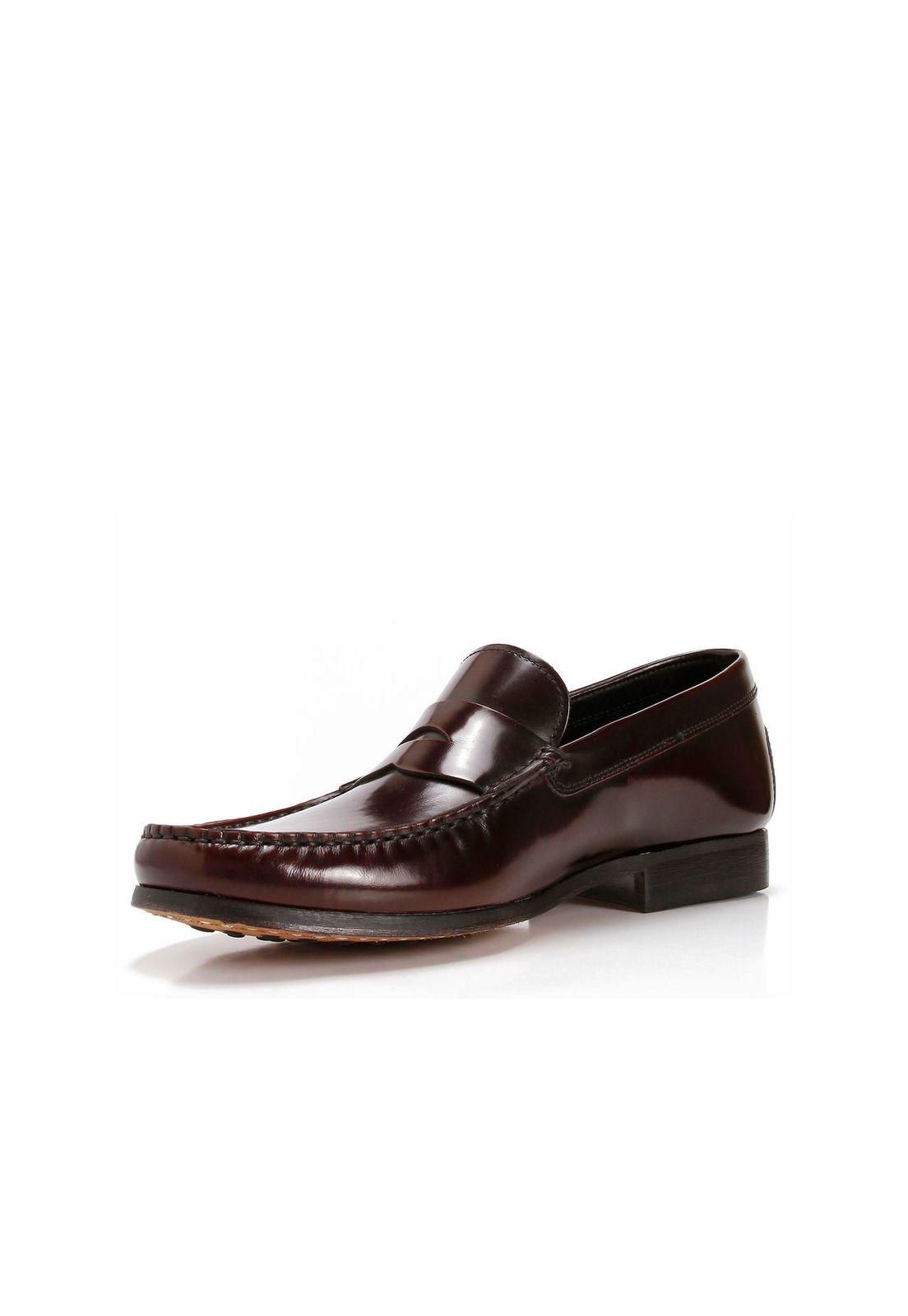 Mocasin Cuero Guccio Burdeo-1