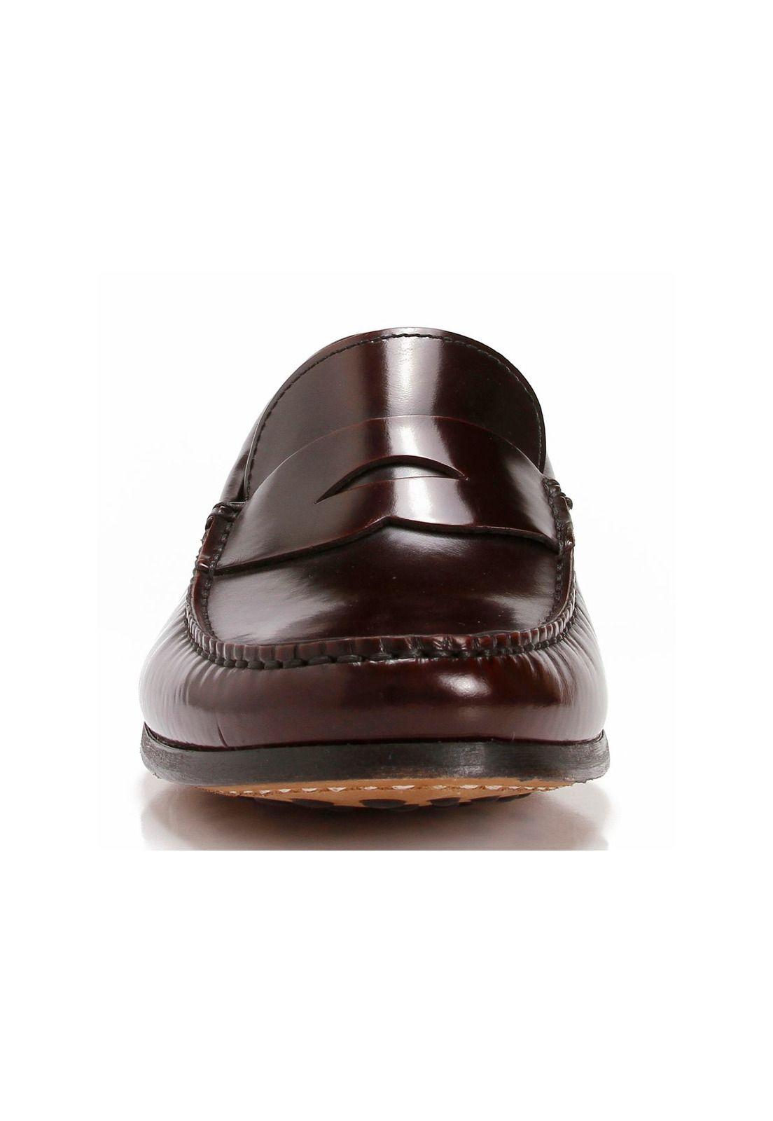 Mocasin Cuero Guccio Burdeo-4