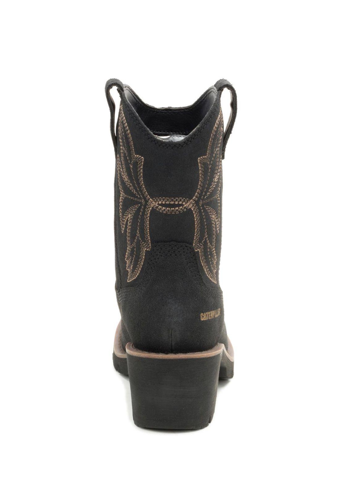 Bota Texana Gamuza Rewrite Frontier Mujer Negra-5