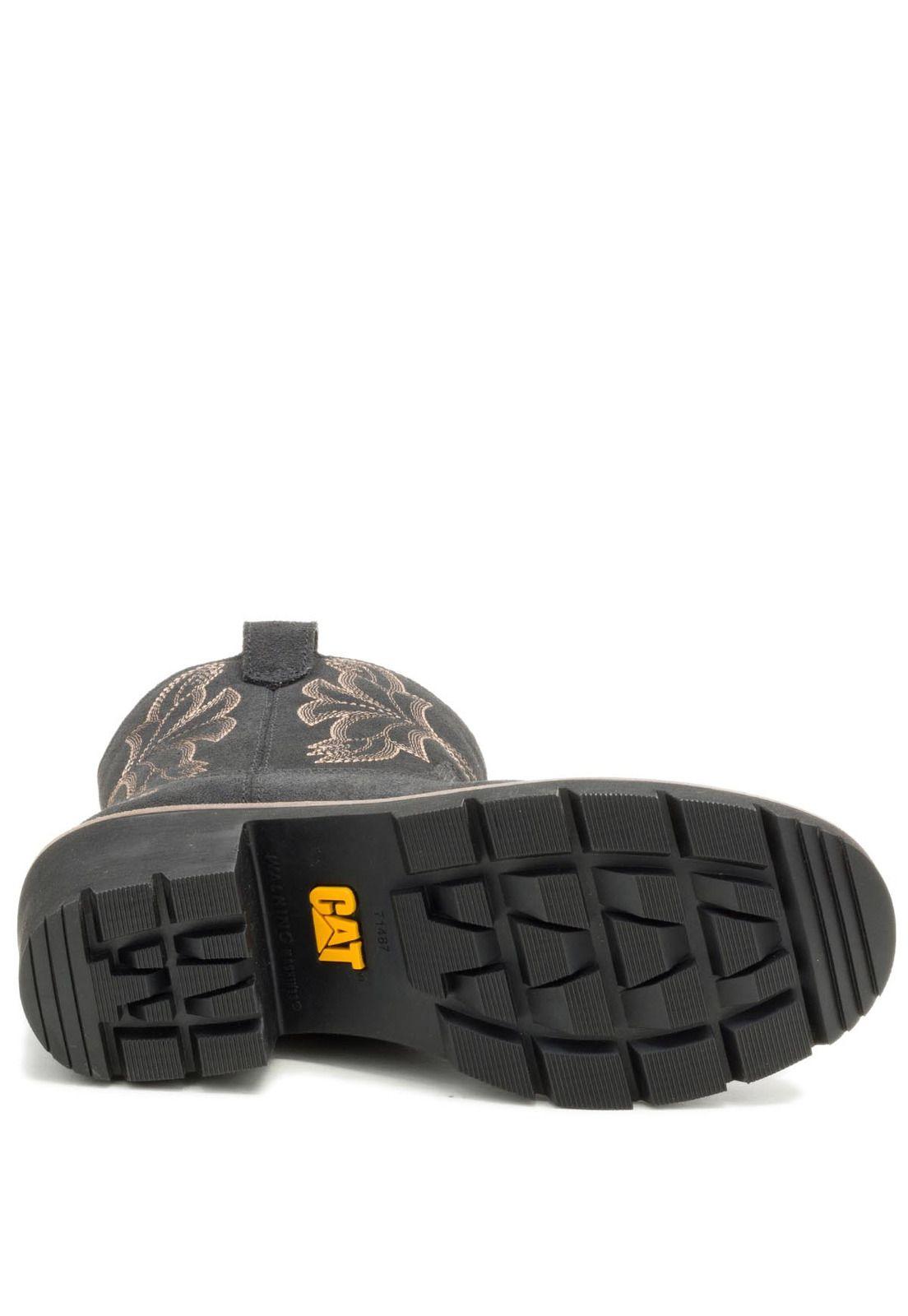 Bota Texana Gamuza Rewrite Frontier Mujer Negra-7