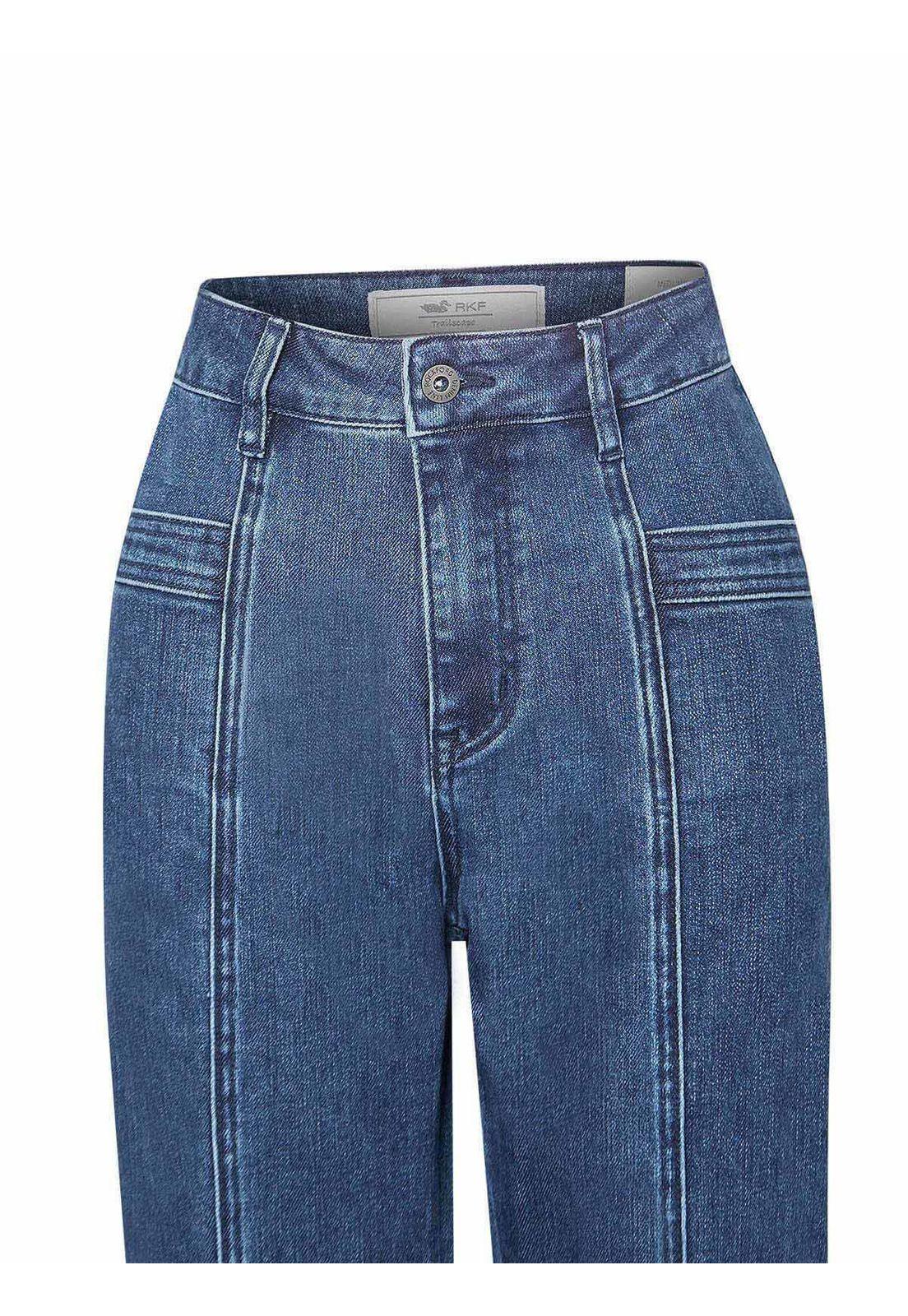 Jeans Algodón Mujer Traful Azul-3