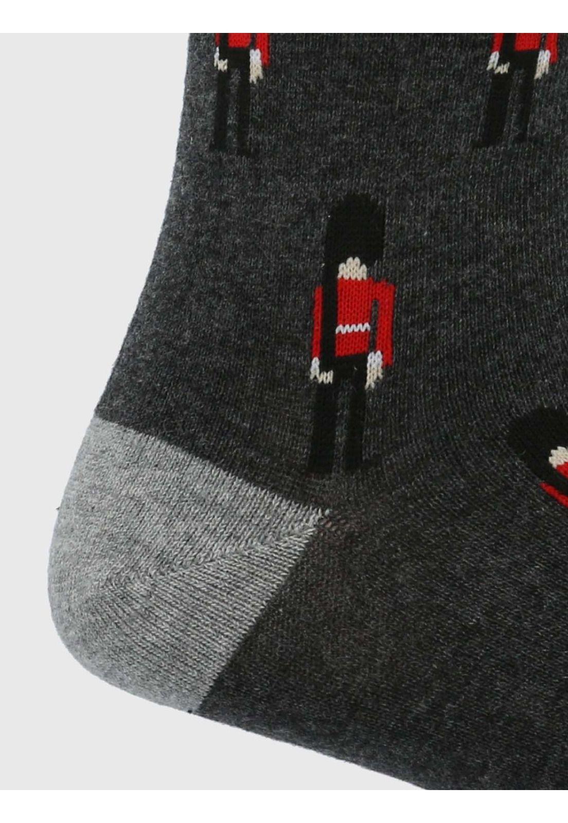 Calcetín Algodón Hombre C Guard Uk Gris-1