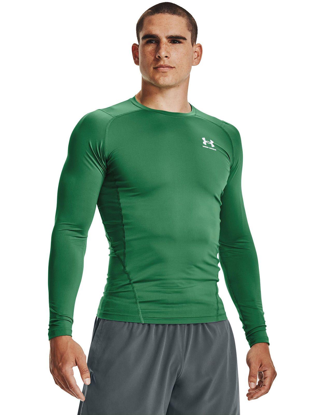 Primera Capa Superior Hombre Heatgear Armour Comp Verde-3