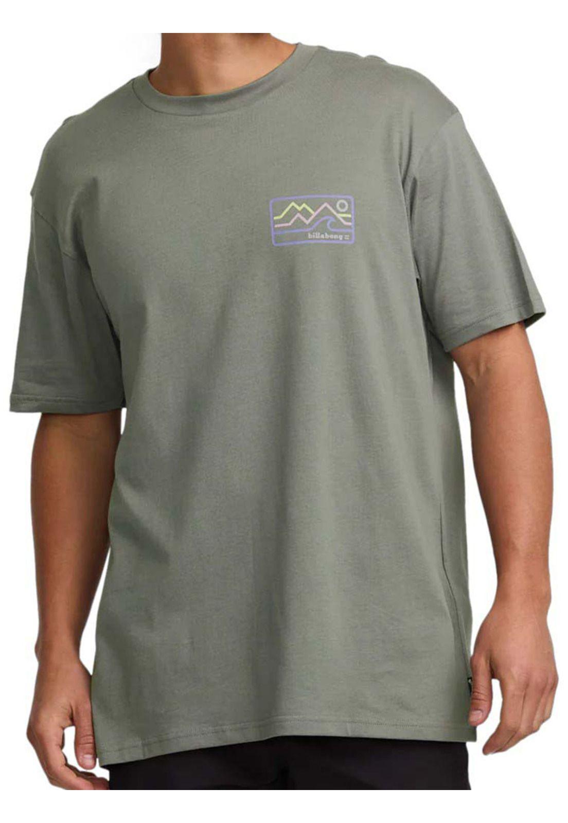 Polera Manga Corta Hombre Range A/Div Gris Billabong-0