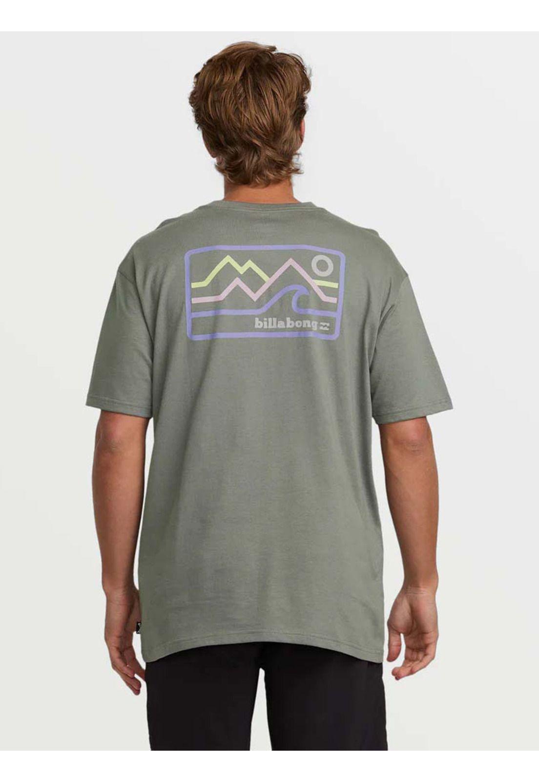 Polera Manga Corta Hombre Range A/Div Gris Billabong-1